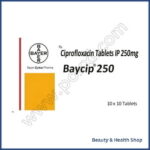 Baycip 250 mg (Ciprofloxacin) - 30-pills