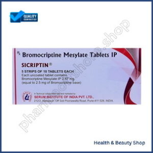 Sicriptin 2.5 mg Tablets Bromocriptine 